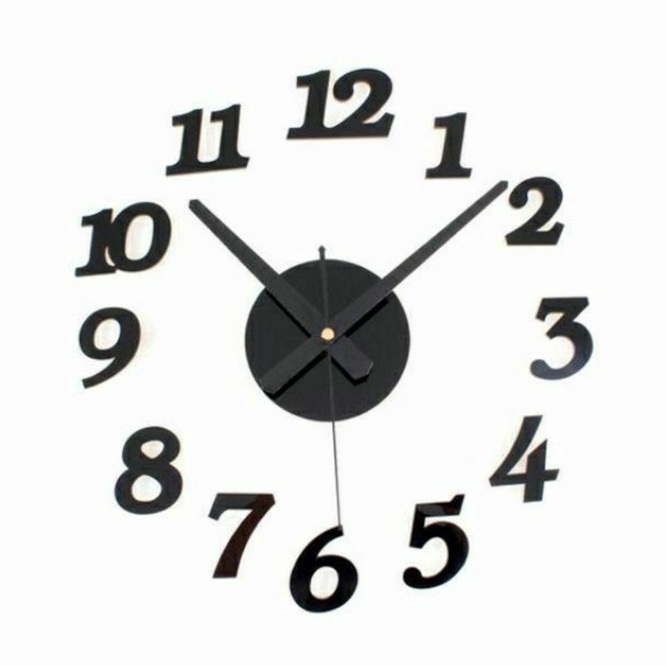Wow banget trxo5O9a JAM DINDING TEMPEL ANALOG  3D DIY MODERN CLOCK 7 MODEL  BDC