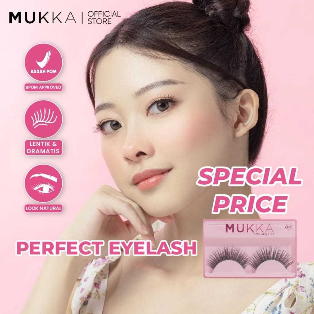 Eyelash MUKKA Kosmetik [Bulu Mata Palsu] - Bisa dipakai berulang - Lebih tebal & lebih Awet [ORI]