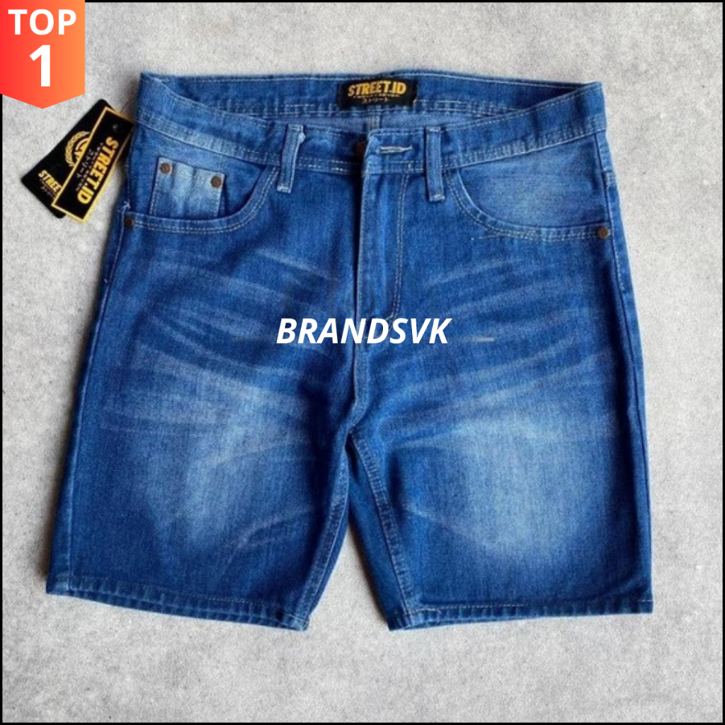 CELANA PENDEK JEANS PRIA DEWASA JUMBO BIG SIZE
