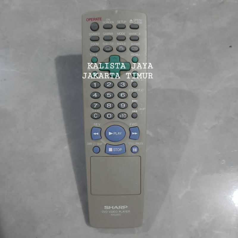 REMOTE REMOT DVD PLAYER SHARP NA522ED ORIGINAL ASLI