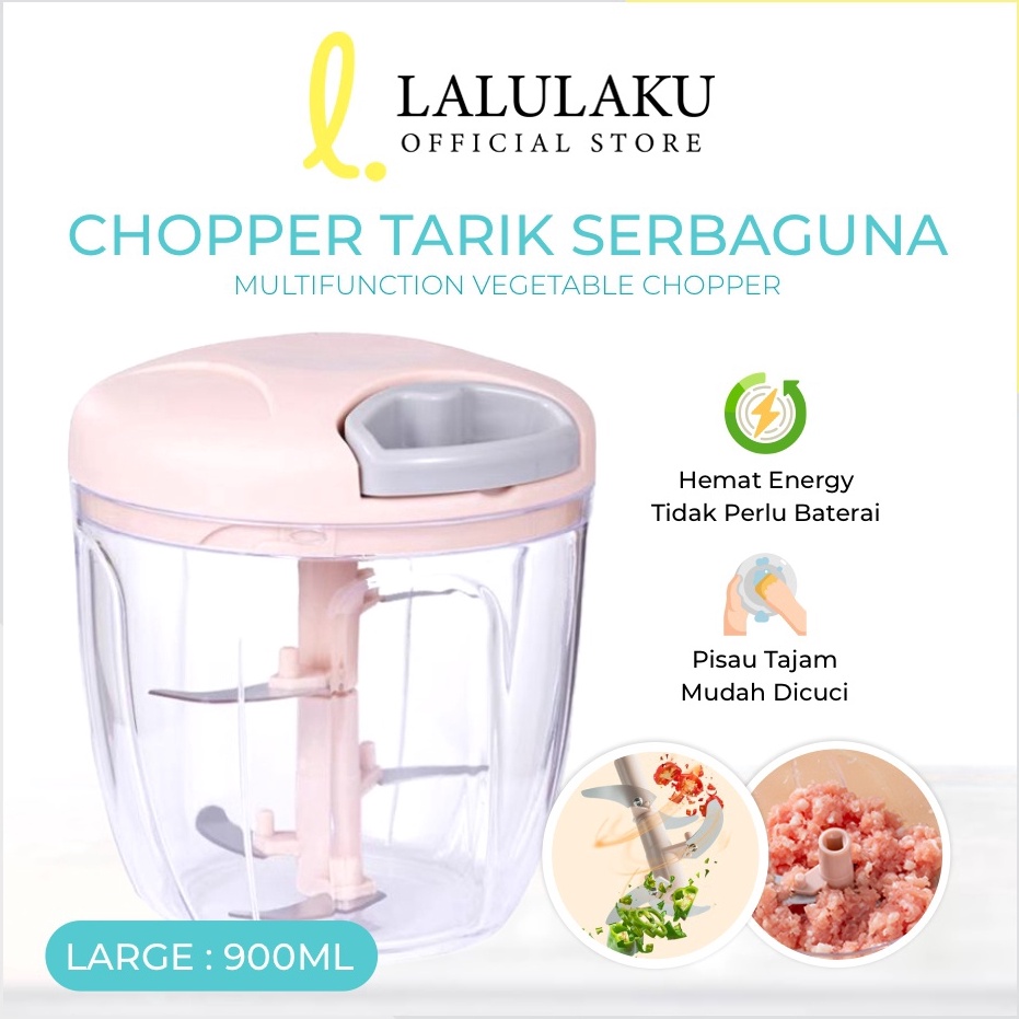 LALULAKU CHOPPER WARNA BESAR BLENDER TANGAN TARIK MANUAL BUMBU DAPUR