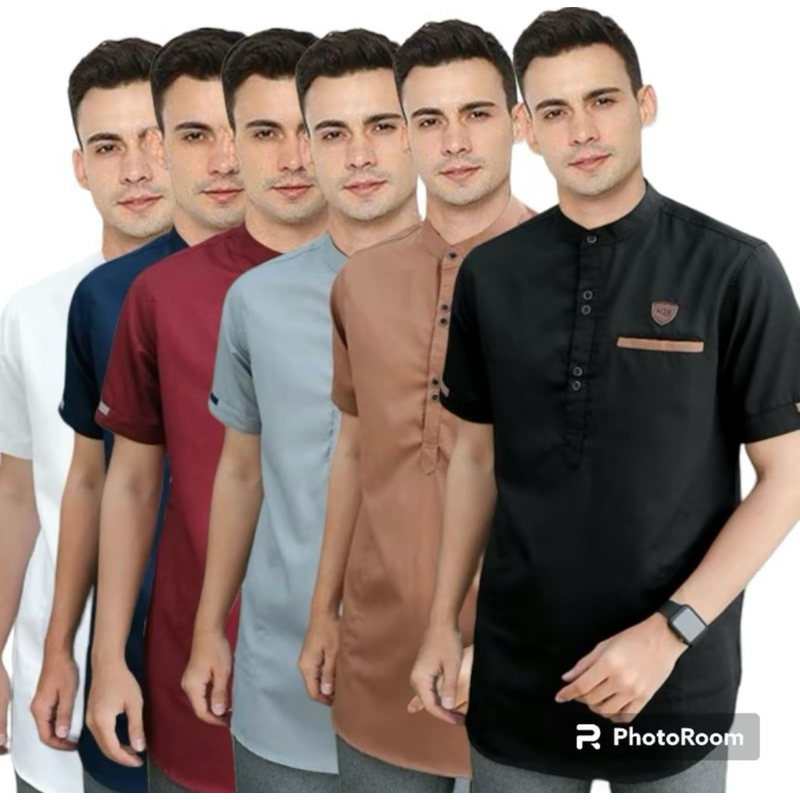 BAJU KOKO KURTA MUSLIM DEWASA LENGAN PENDEK // BAJU KOKO KURTA // BAJU KOKO KURTA MUSLIM // BAJU KOK