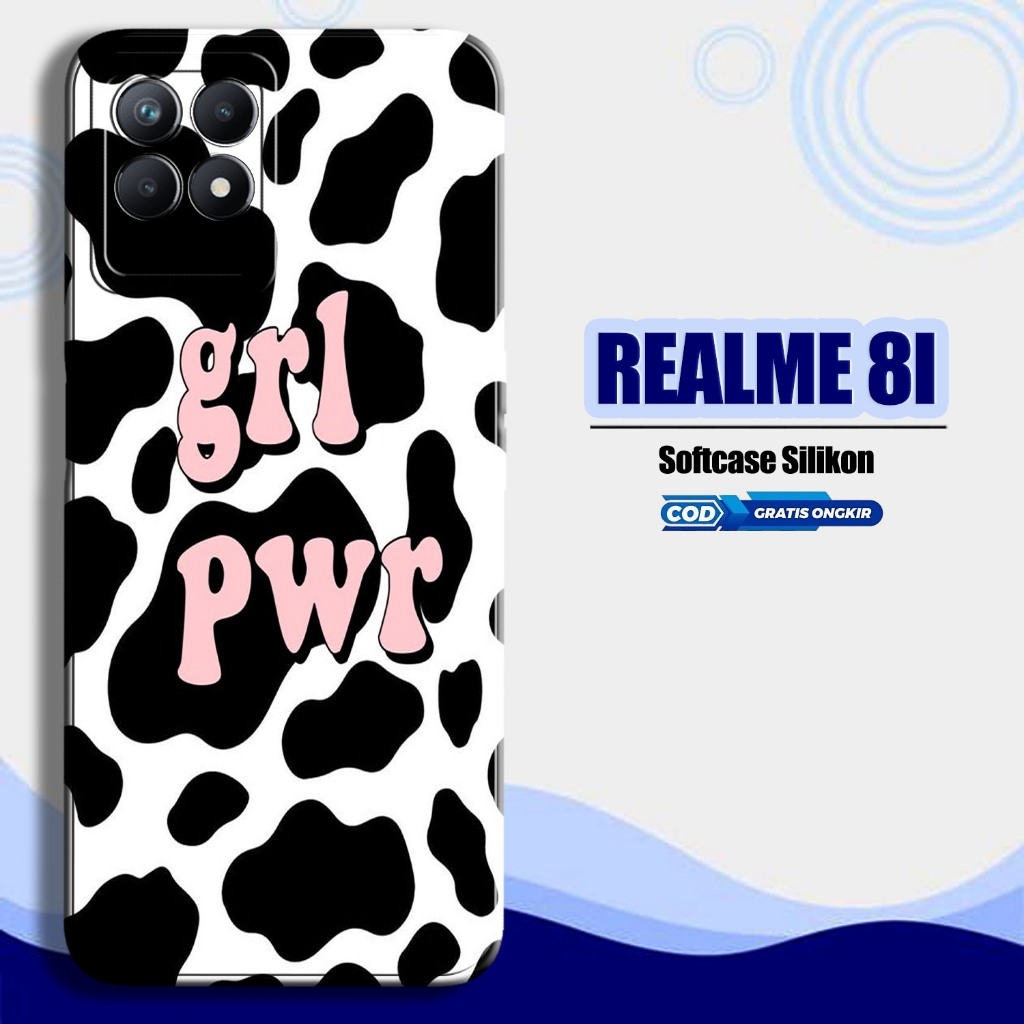 Casing Hp Realme Narzo 8i  - [Fashion Case COW CUTE] - Case Hp Realme Narzo 8i -JUSTYCE.ID - Softcas