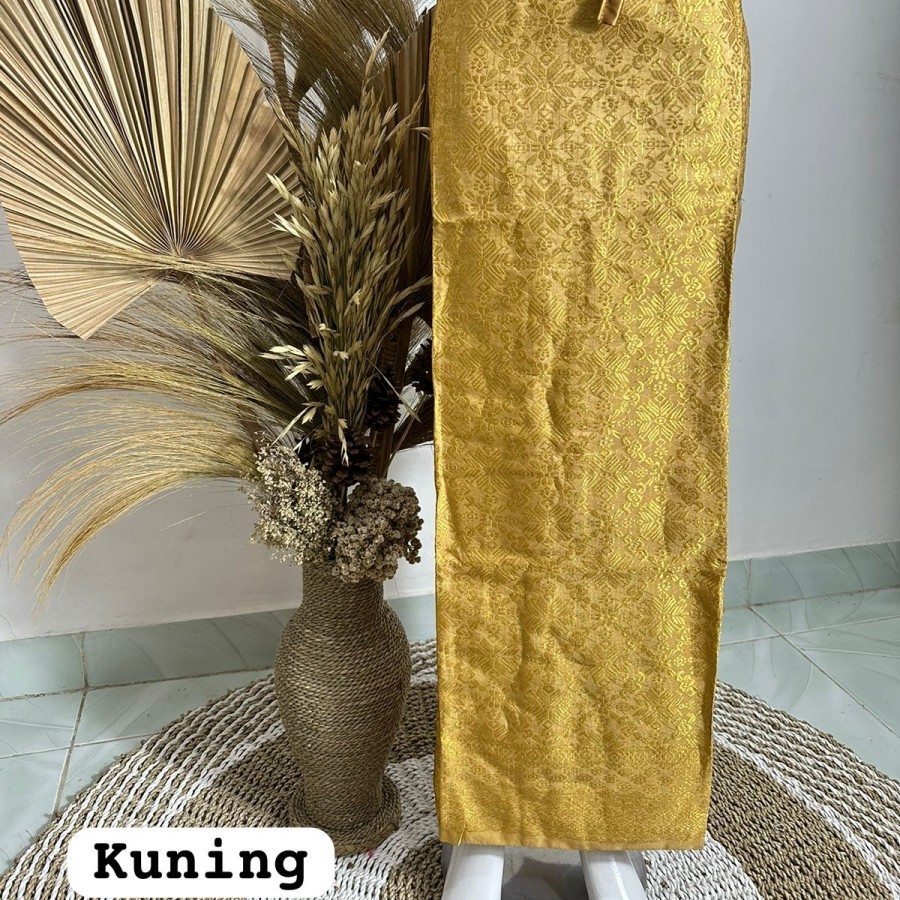 Rok songket palembang rok tradisional aneka warna pilihan - Kuning