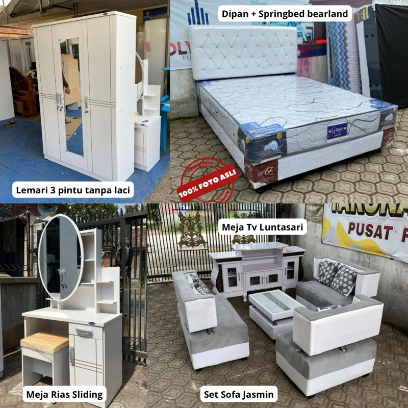 (PROMO BONUS SOFA) Paket Kamar Furniture - Paket Seserahan Murah - Furniture Kamar Tidur