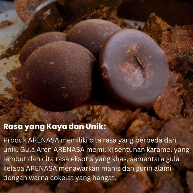 

Gula Aren Cetak Batok 500gr Arenesa Palm Sugar Organik