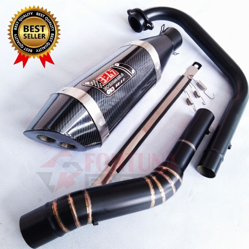 Cikwangyu - Knalpot Racing Bass Adem Yoshimura R11 Black Doff, CBR 150R, Vixion, Satria FU, CB150R,