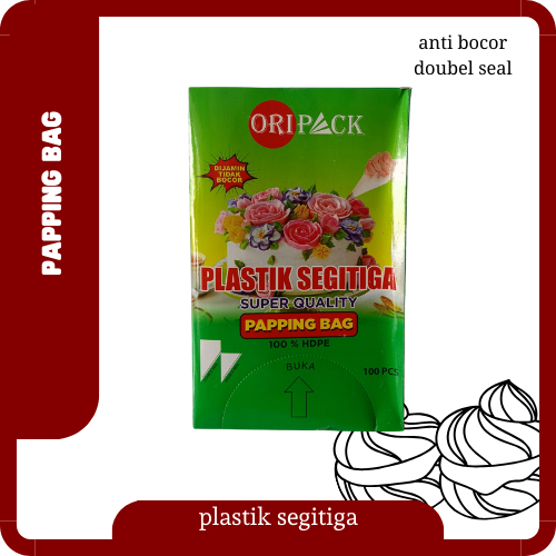 

Plastik Segitiga Penghias Kue | Piping Bag Papping Bag Segitiga 1pack