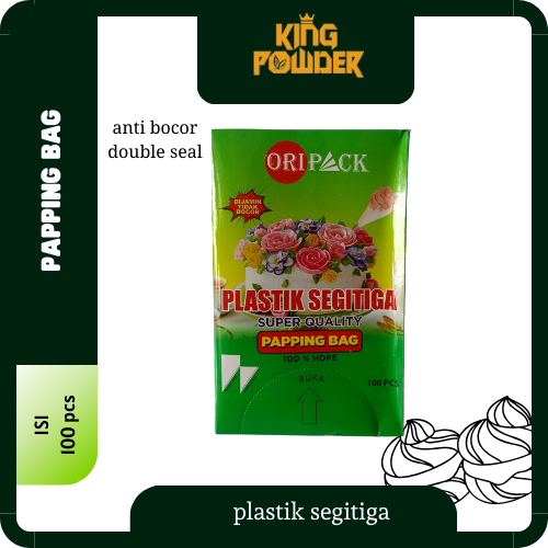 

Plastik Segitiga Penghias Kue | Piping Bag Papping Bag Segitiga 1pack