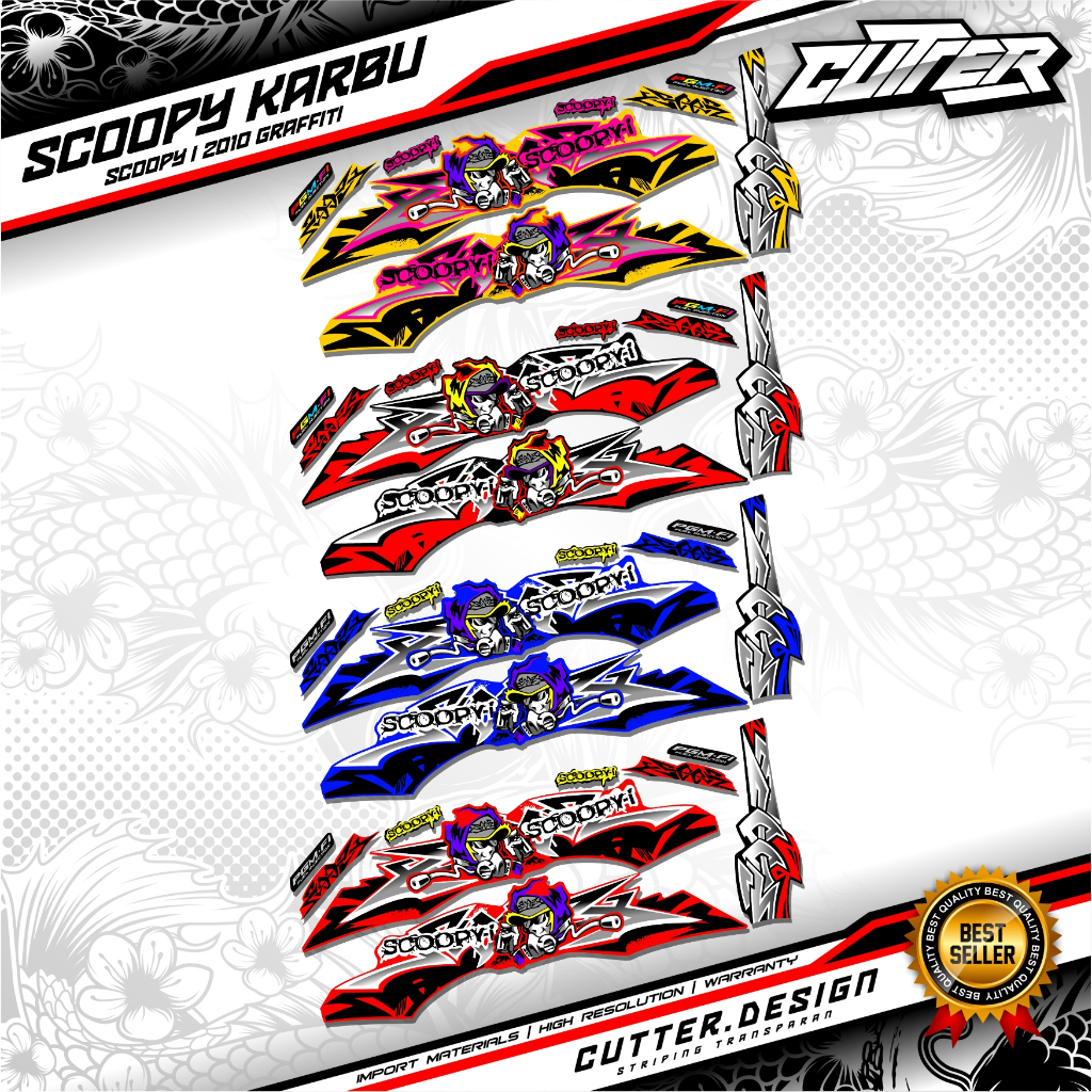 STRIPING TRANSPARAN SCOOPY KARBU scoopy i 2010 graffiti