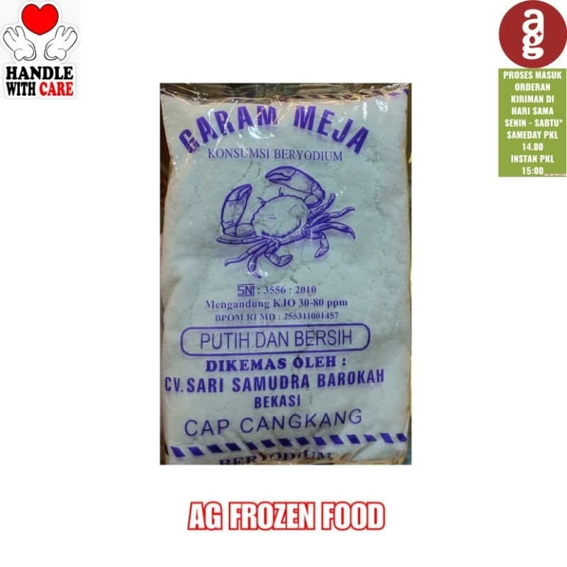 

Garam Meja Cap Cangkang 500 Gram