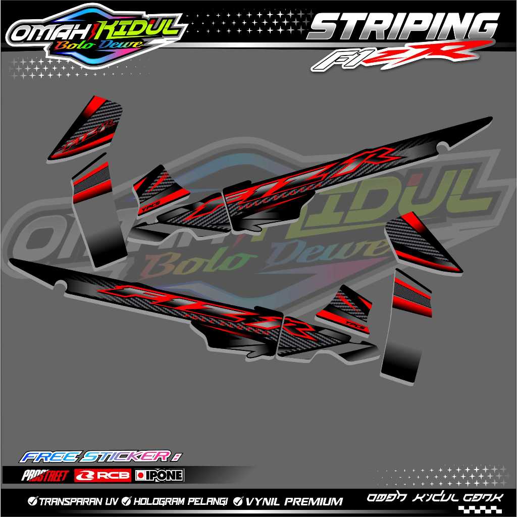 STRIPING VARIASI YAMAHA FIZ R / STICKER LIST VARIASI MOTOR FIZ R