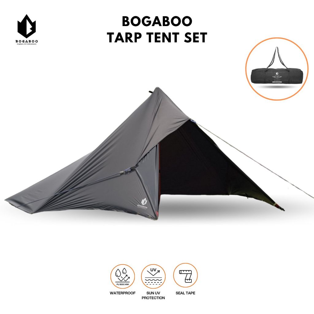 BOGABOO Tarp Tent Set Seri Flysheet Hurricane Material NYLON 30 D Coating PU 5000 mm - Tenda Pyramid
