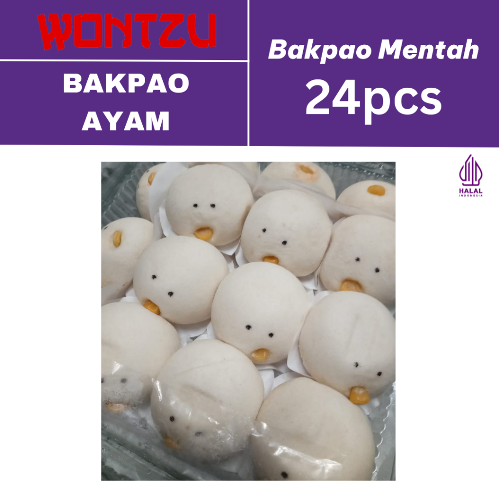 

Bakpao Ayam Bentuk Lucu - 24pcs 100% Halal (Minimal 24-30 Pcs)