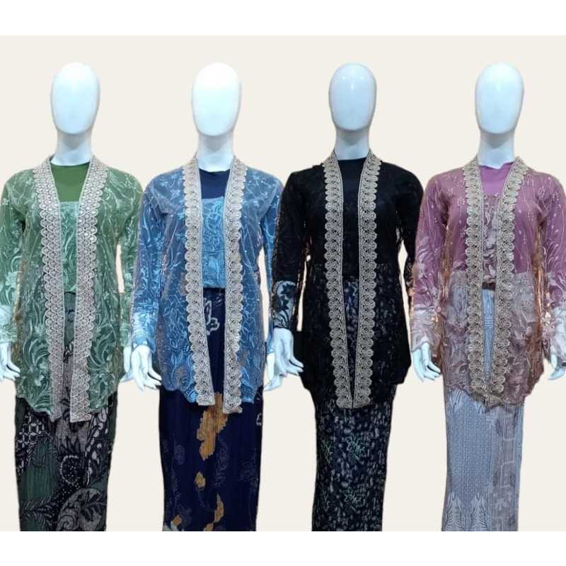 ATASAN KEBAYA RENDA BAHAN TILLE TRADISIONAL WISUDA KONDANGAN MODERN//BAJU KEBAYA