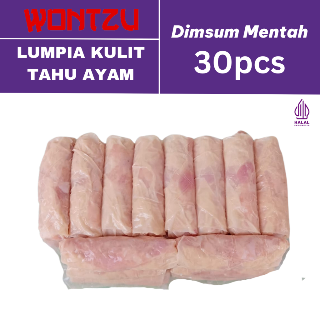 

Lumpia Kulit Tahu Ayam isi 30Pcs - Mentah - 100% Halal (Minimal 24-30 Pcs)