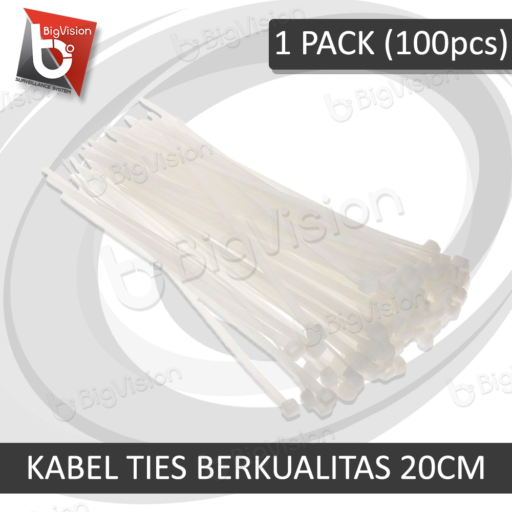 KABEL TIS 20 CM PUTIH ZIP TIES BAGUS KABEL TIES 20 CM CABLE STRAP KSS