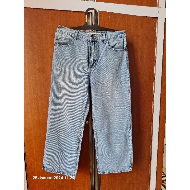 celana semi kulot jeans merk mischa&brandon