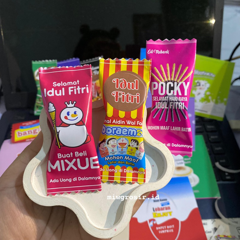 

Amplop lebaran permen aneka snack viral siap pakai anti ribet