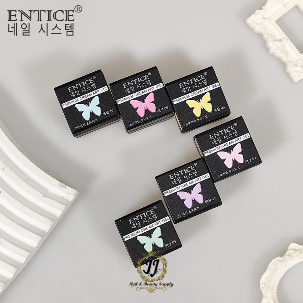 Entice Premium Cream Art Gel 36 WARNA / Gel Painting / kutek pot / PAINTING SET / Solid Cream Nail P