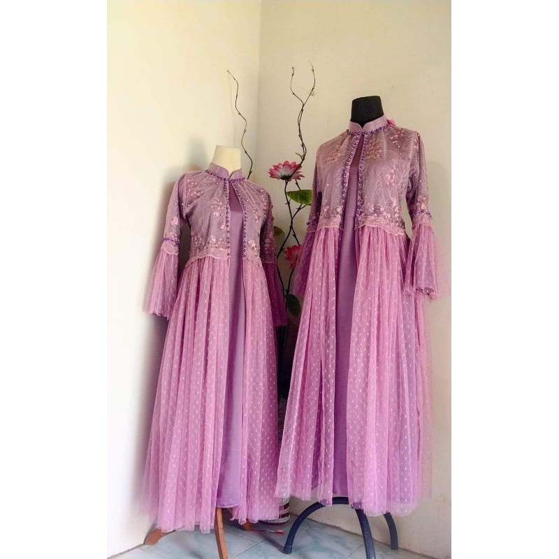 Gamis mewah/deess pesta/gamis pesta/gamis lilac