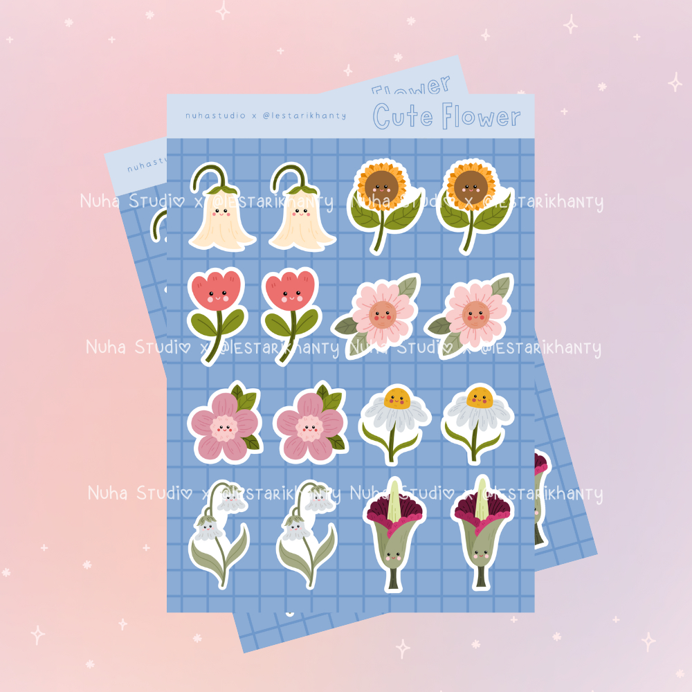 

Sticker by lestarikhanty | Cute Flower Bunga Tanaman Matahari Cantik | Aesthetic Sticker Estetik Stiker HP Laptop Botol Cute Waterproof Scrapbook Di