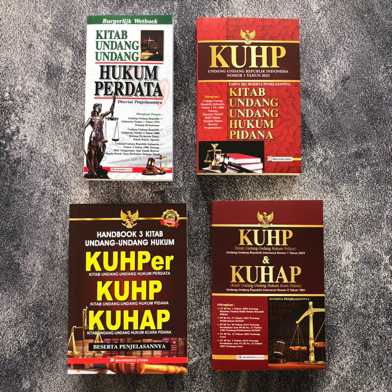 PRODUK SINARSINDO UTAMA & MAHIRSINDO UTAMA - 1 3 4 BUKU KUHP/KUHPer/KUHP & KUHAP/KUHPer.KUHP.KUHAP