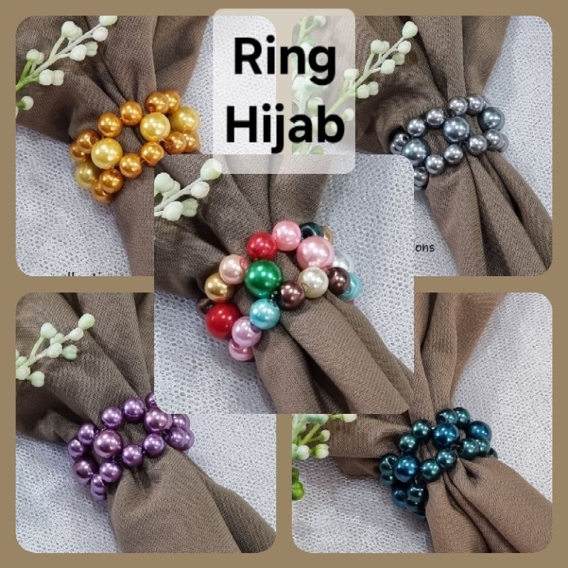 Ring Hijab Cincin Jilbab Ikat Bros Mutiara