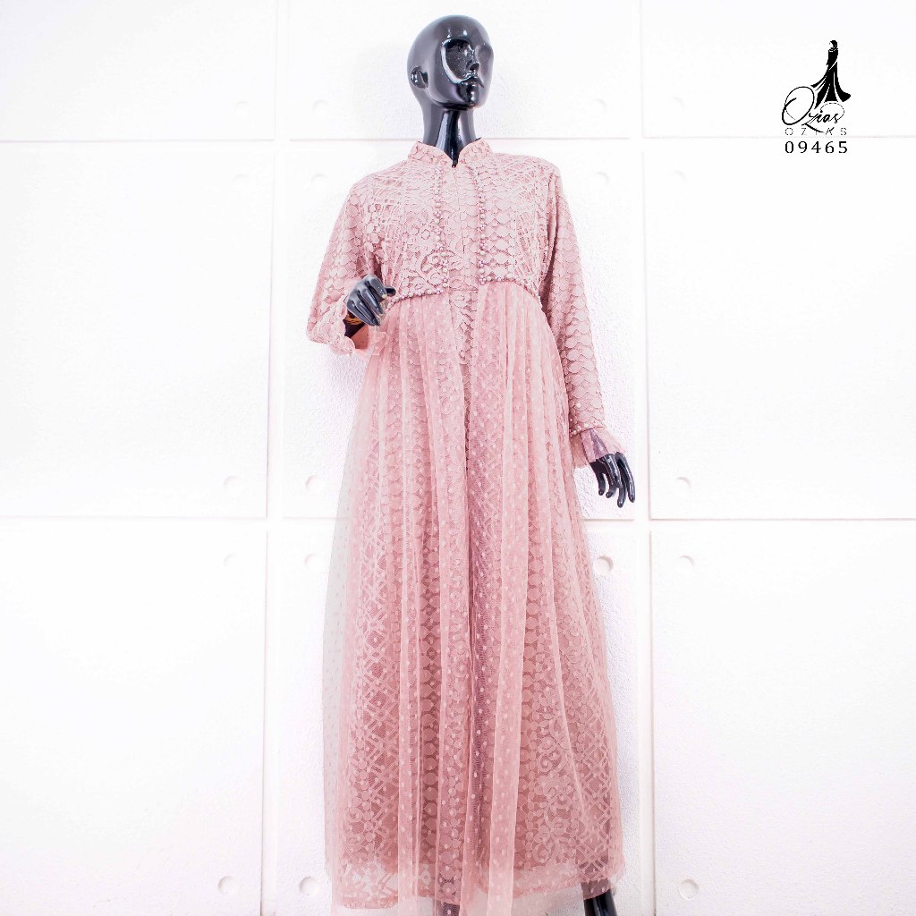 Ozias - Gamis Brokat Fimela 09465 Ld 105 120-pink