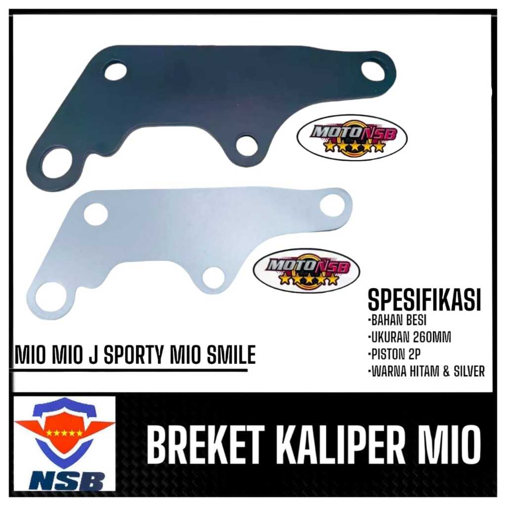 Breket Kaliper Samurai 2 Piston Piringan 260 MM Mio Mio J Mio Sporty Mio Smile NSBRACING55