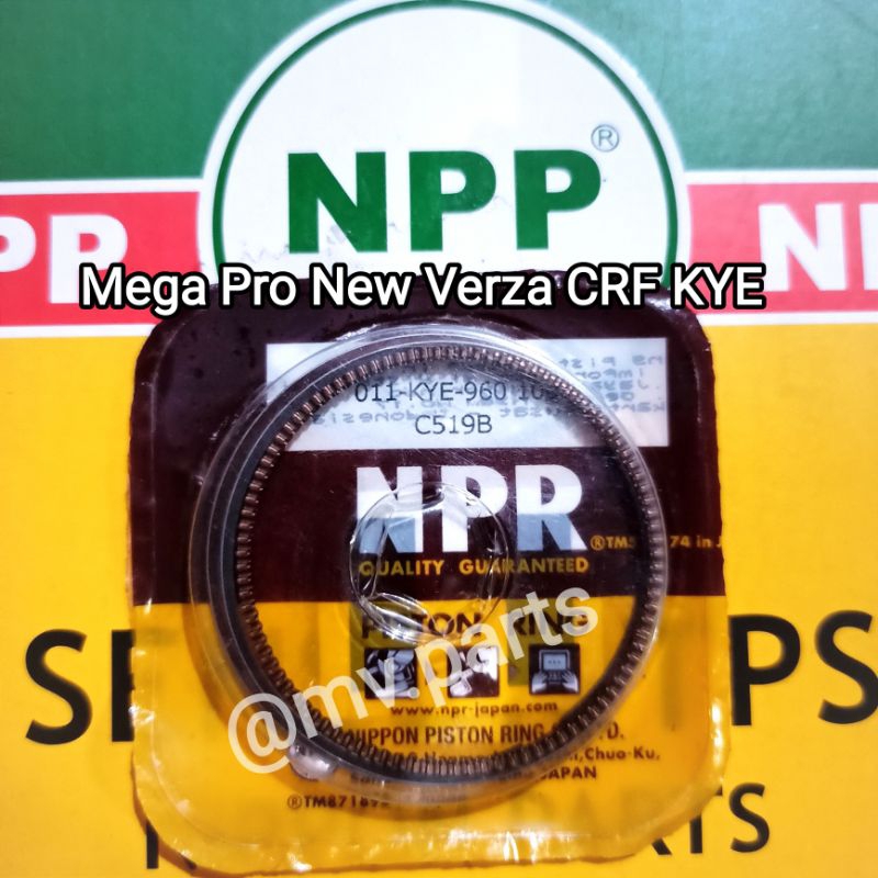 Ring Seher piston KYE Mega Pro New Verza CRF 150 L Merek npp