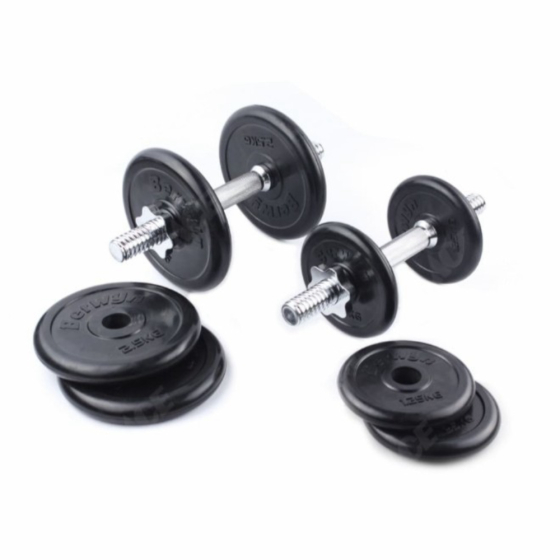 Dijual Berwyn Dumbell Set 20 Kg Karet / Barbel Set Limited