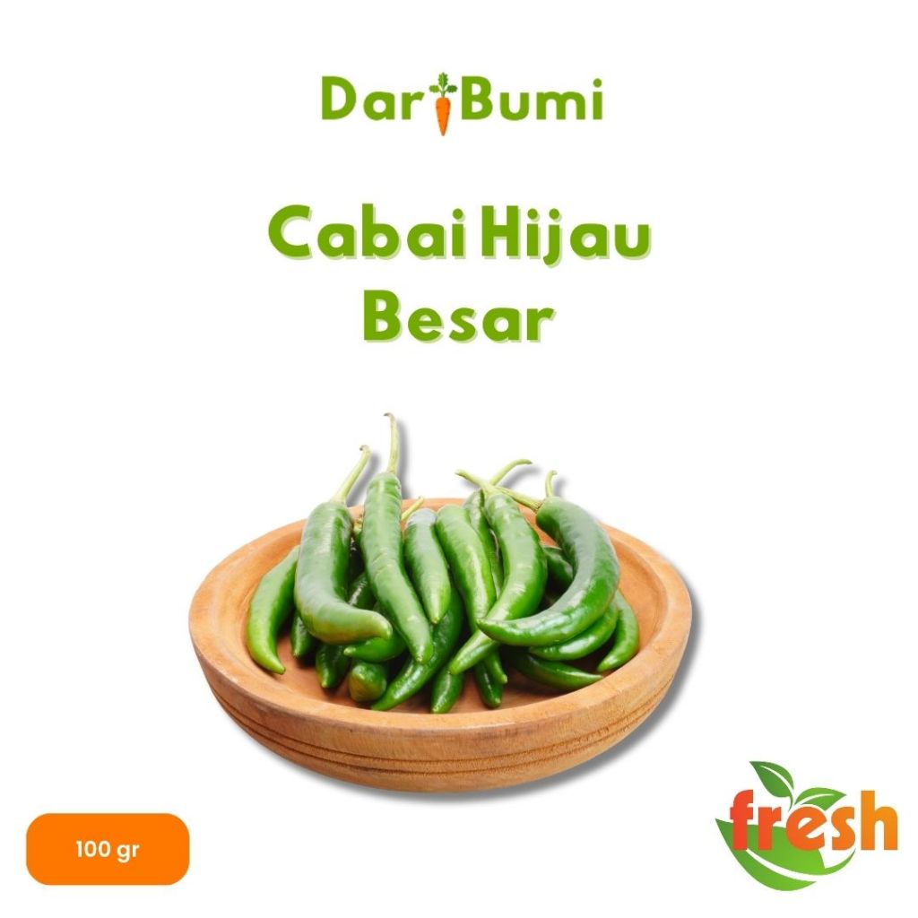 

sayur segar cabe hijau besar