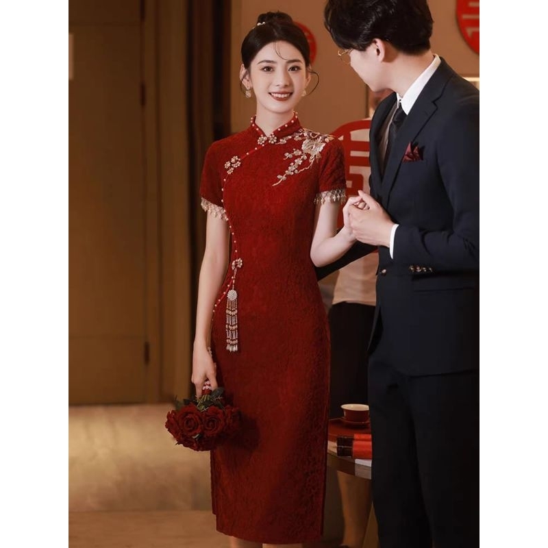 cheongsam midi chongsam chinese new year cny imlek tahun baru cina chinesse oriental mandarin midi t