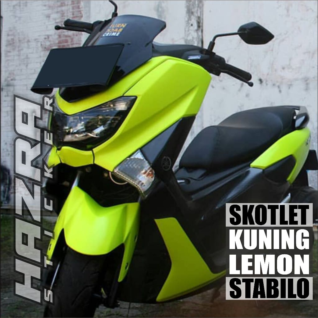 Skotlet Kuning Stabilo Stiker Sekotlet Stabilo Kuning lemon Sticker Skotlite Motor Mobil Warna Kunin
