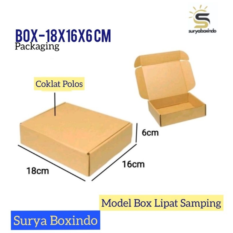 

Box 18x16x6 cm/Hampers/Kardus/Kemasan/Paking/Polos