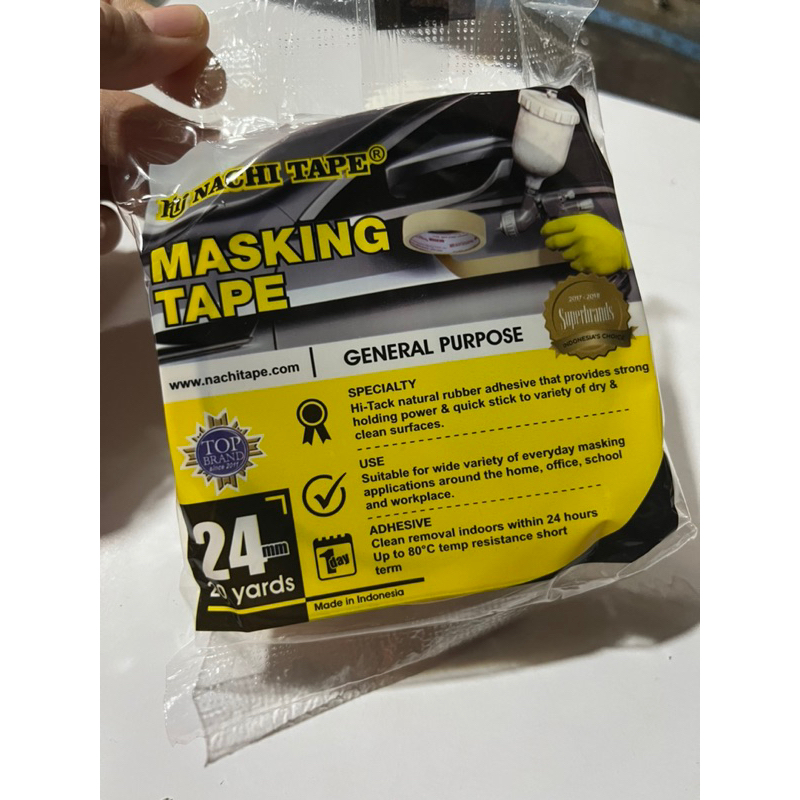

Masking Tape Isolasi Kertas Nachi 24mm x 20 yard Lakban Kertas Nachi