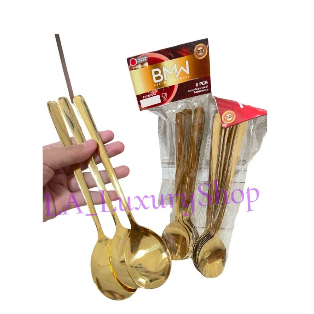 Sendok Garpu Korea Stainless Gold / Sendok Garpu Makan Gold / Sendok Garpu Makan Korea