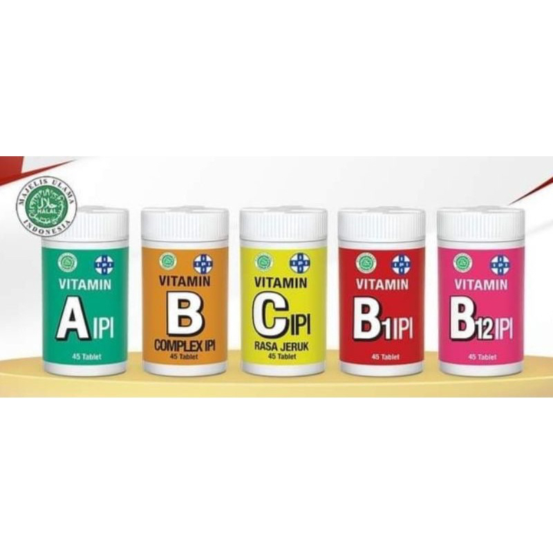 Vitamin IPI Isi 45 Tablet | A ipi, B1 ipi, B12 ipi, B Complex, C ipi