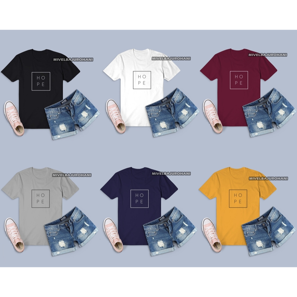 BAJU KAOS ROHANI KRISTEN HOPE 2 PRIA WANITA ANAK SINGLE COUPLE PASANGAN KEMBAR KEMBARAN / BAJU NATAL