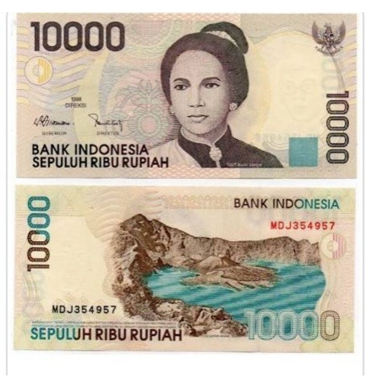Uang Kuno 10000 Rupiah 1992 Tjut Nyak Dhien UNC/GRESS