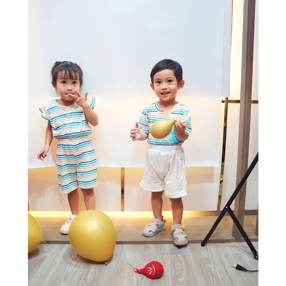Langsung Pesan  kelvin kids Baju Anak Couple Jumpsuit Kaos Oblong anak salur  Kelvin Kids