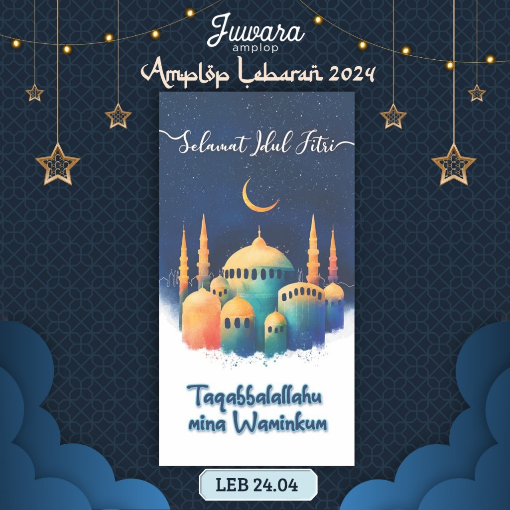 

Amplop Lebaran Juwara Kode 24.04 Murah Isi 20 pcs / Muat selembaran Uang