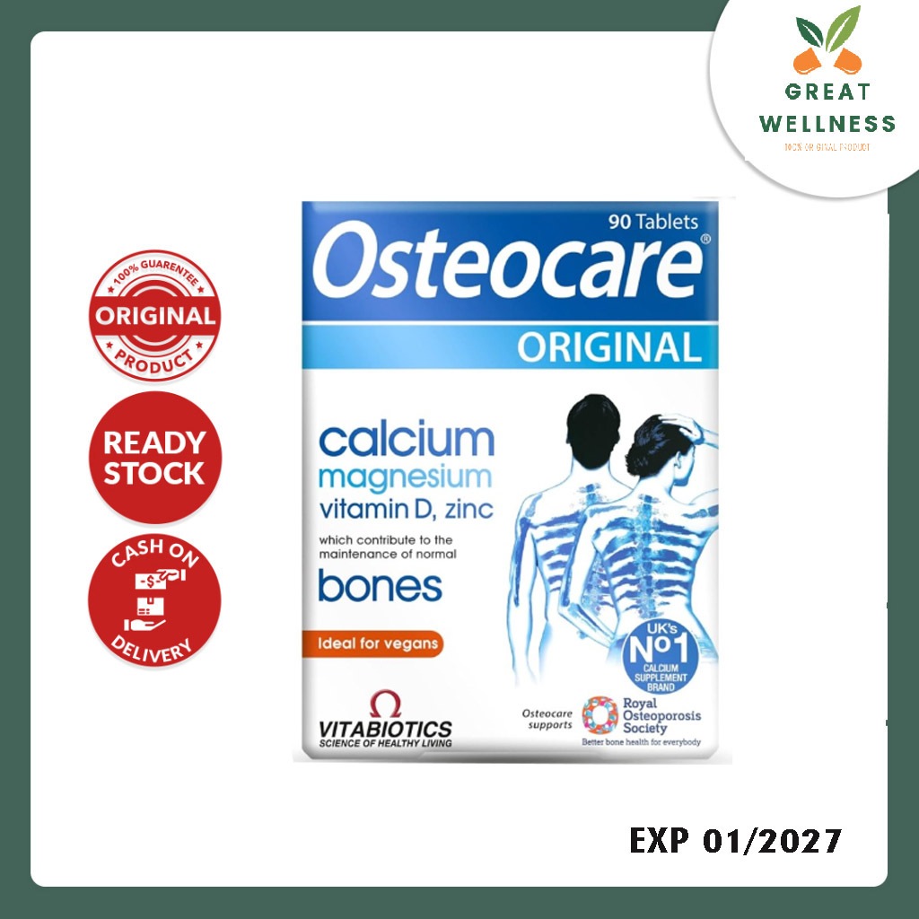 (DIJAMIN ASLI) Vitabiotics Osteocare Original 90 Tablets