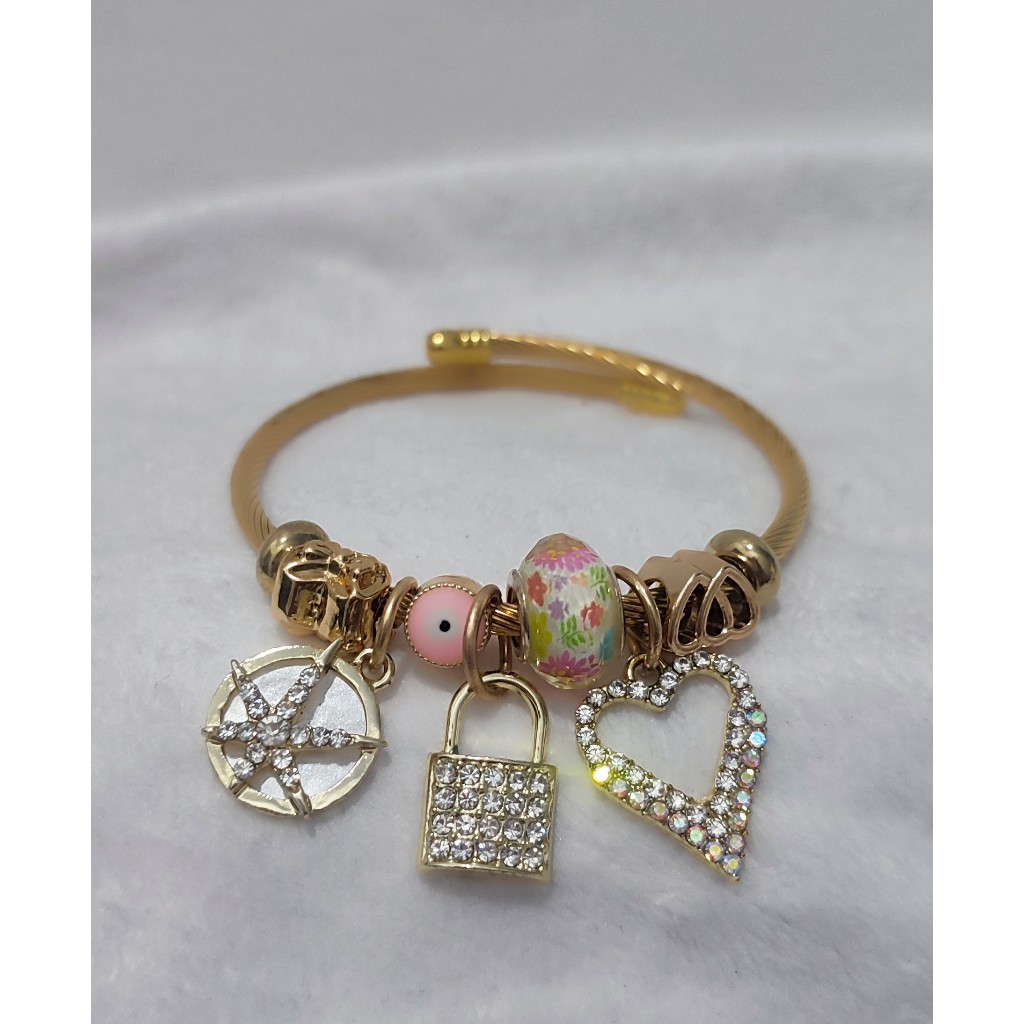 Gelang Pandora/bracelet/Gelang Cantik/Gelang Unik/Bracelet Gold/bahan Stainless Steel