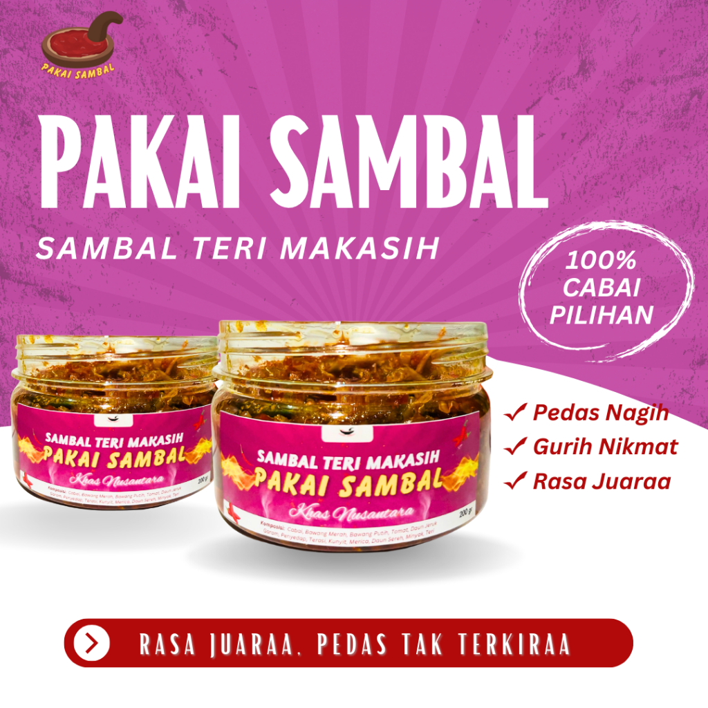 

PAKAI SAMBAL - SAMBAL TERI MAKASIH/SAMBAL TERI MEDAN/TERI BALADO