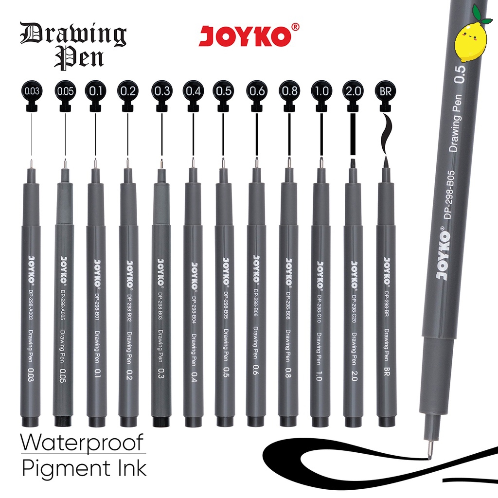 Drawing Pen Joyko DP-298 Waterproof Pigment Ink Satuan