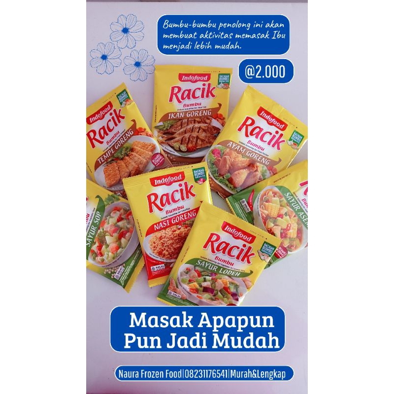 

Aneka Bumbu Racik Indofood Tabur 20gr & Aneka Bumbu Racik Indofood Basah 50gr