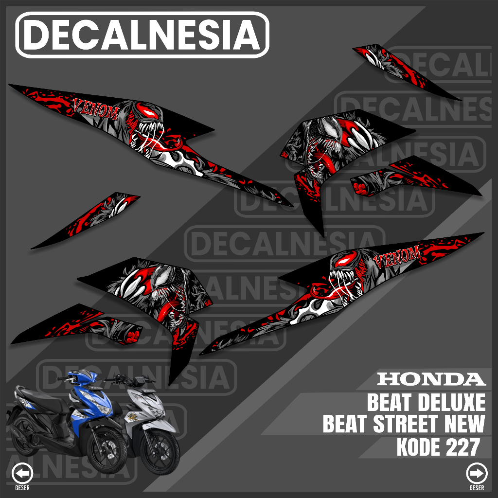 Striping Stiker Motor Beat Deluxe 2021 2022 2023 2024 CBS ISS Street New Honda Variasi Modifikasi Li