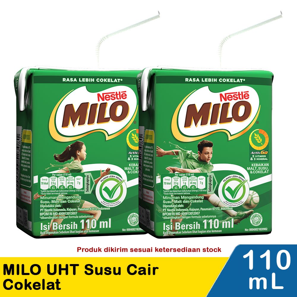 

Susu Milo Active GO UHT 110 ml Coklat 1 Pcs